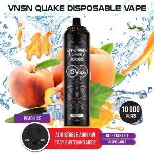 VNSN Quake 10000 - Peach Ice flavored